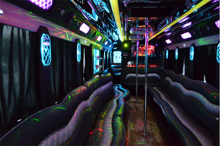 US Bargain Limo 50 sitted in 50 Pax party bus
